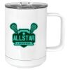 15 oz. White Vacuum Insulated Mug w/Slider Lid Thumbnail