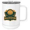 15 oz. White Vacuum Insulated Mug w/Slider Lid Thumbnail