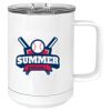 15 oz. White Vacuum Insulated Mug w/Slider Lid Thumbnail