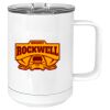 15 oz. White Vacuum Insulated Mug w/Slider Lid Thumbnail