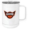15 oz. White Vacuum Insulated Mug w/Slider Lid Thumbnail