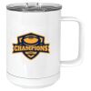 15 oz. White Vacuum Insulated Mug w/Slider Lid Thumbnail