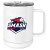 15 oz. White Vacuum Insulated Mug w/Slider Lid Thumbnail