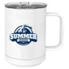 15 oz. White Vacuum Insulated Mug w/Slider Lid Thumbnail