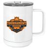 15 oz. White Vacuum Insulated Mug w/Slider Lid Thumbnail