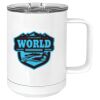 15 oz. White Vacuum Insulated Mug w/Slider Lid Thumbnail