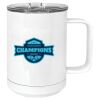15 oz. White Vacuum Insulated Mug w/Slider Lid Thumbnail