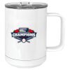 15 oz. White Vacuum Insulated Mug w/Slider Lid Thumbnail
