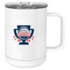 15 oz. White Vacuum Insulated Mug w/Slider Lid Thumbnail