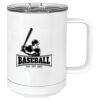 15 oz. White Vacuum Insulated Mug w/Slider Lid Thumbnail