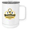 15 oz. White Vacuum Insulated Mug w/Slider Lid Thumbnail