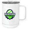 15 oz. White Vacuum Insulated Mug w/Slider Lid Thumbnail