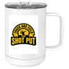 15 oz. White Vacuum Insulated Mug w/Slider Lid Thumbnail