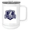 15 oz. White Vacuum Insulated Mug w/Slider Lid Thumbnail