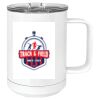15 oz. White Vacuum Insulated Mug w/Slider Lid Thumbnail