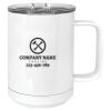 15 oz. White Vacuum Insulated Mug w/Slider Lid Thumbnail