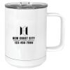 15 oz. White Vacuum Insulated Mug w/Slider Lid Thumbnail