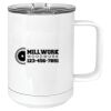 15 oz. White Vacuum Insulated Mug w/Slider Lid Thumbnail
