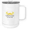 15 oz. White Vacuum Insulated Mug w/Slider Lid Thumbnail