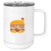 15 oz. White Vacuum Insulated Mug w/Slider Lid Thumbnail