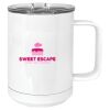 15 oz. White Vacuum Insulated Mug w/Slider Lid Thumbnail