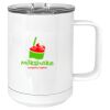 15 oz. White Vacuum Insulated Mug w/Slider Lid Thumbnail