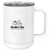 15 oz. White Vacuum Insulated Mug w/Slider Lid Thumbnail