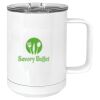 15 oz. White Vacuum Insulated Mug w/Slider Lid Thumbnail