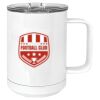 15 oz. White Vacuum Insulated Mug w/Slider Lid Thumbnail