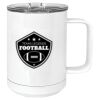 15 oz. White Vacuum Insulated Mug w/Slider Lid Thumbnail