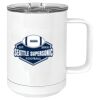 15 oz. White Vacuum Insulated Mug w/Slider Lid Thumbnail