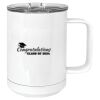 15 oz. White Vacuum Insulated Mug w/Slider Lid Thumbnail