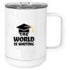 15 oz. White Vacuum Insulated Mug w/Slider Lid Thumbnail