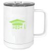 15 oz. White Vacuum Insulated Mug w/Slider Lid Thumbnail