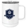 15 oz. White Vacuum Insulated Mug w/Slider Lid Thumbnail