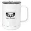 15 oz. White Vacuum Insulated Mug w/Slider Lid Thumbnail