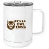 15 oz. White Vacuum Insulated Mug w/Slider Lid Thumbnail