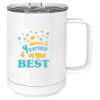 15 oz. White Vacuum Insulated Mug w/Slider Lid Thumbnail