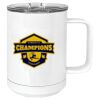 15 oz. White Vacuum Insulated Mug w/Slider Lid Thumbnail
