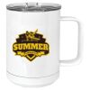 15 oz. White Vacuum Insulated Mug w/Slider Lid Thumbnail