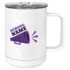 15 oz. White Vacuum Insulated Mug w/Slider Lid Thumbnail