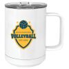 15 oz. White Vacuum Insulated Mug w/Slider Lid Thumbnail