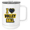15 oz. White Vacuum Insulated Mug w/Slider Lid Thumbnail