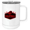 15 oz. White Vacuum Insulated Mug w/Slider Lid Thumbnail