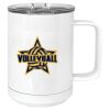15 oz. White Vacuum Insulated Mug w/Slider Lid Thumbnail