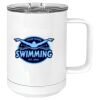 15 oz. White Vacuum Insulated Mug w/Slider Lid Thumbnail