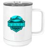 15 oz. White Vacuum Insulated Mug w/Slider Lid Thumbnail