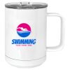15 oz. White Vacuum Insulated Mug w/Slider Lid Thumbnail