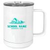 15 oz. White Vacuum Insulated Mug w/Slider Lid Thumbnail