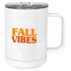 15 oz. White Vacuum Insulated Mug w/Slider Lid Thumbnail